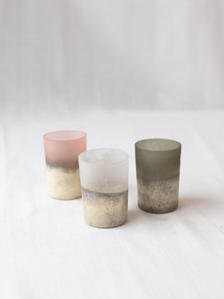 Matēts svečturis ar zeltu (asorti)